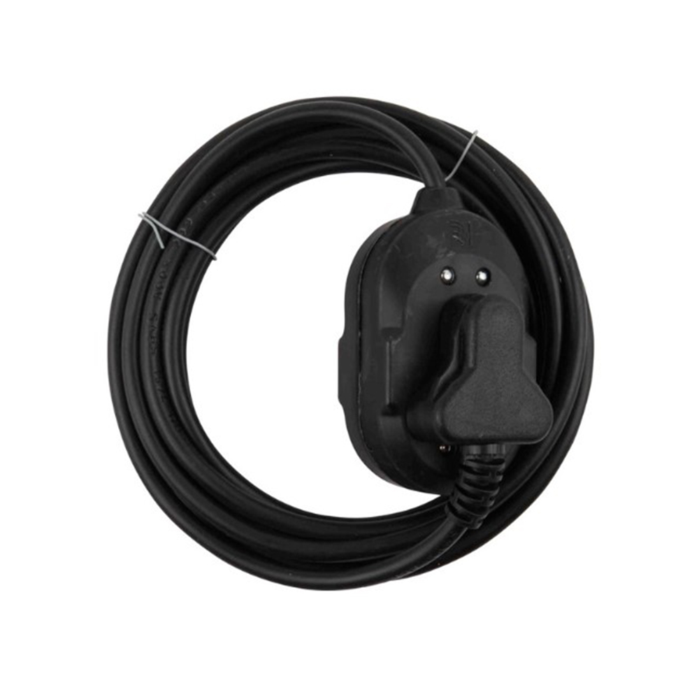 16A ELECTRICAL EXT LEAD 5M BLACK